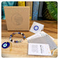 Evil Eye Bracelet, Crystal Protection Bracelet, Good Luck Charm, Glass Evil Eye Jewellery, Blue Nazar Bracelet, Psychic Protection Him Her