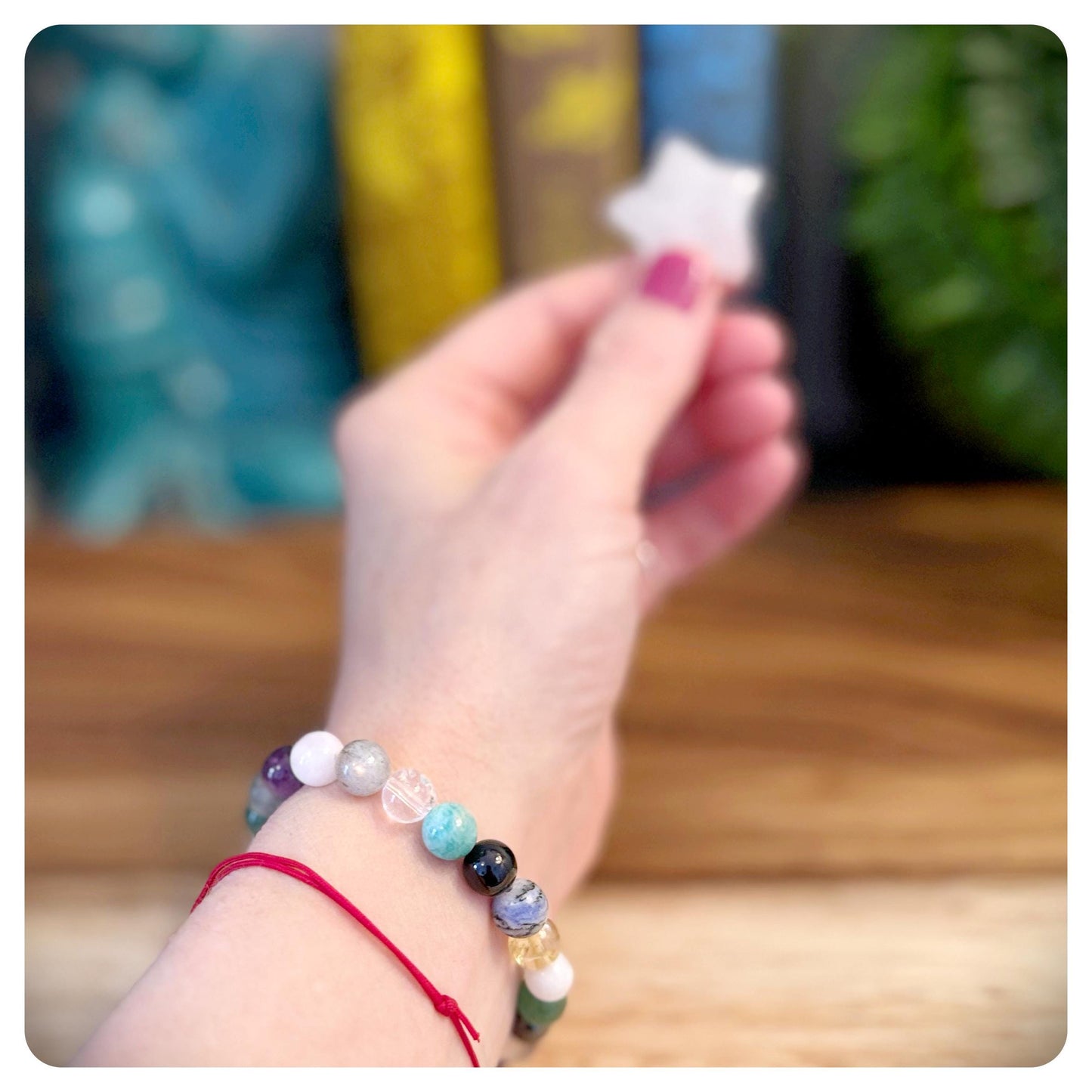 Wellness Crystal Bracelet, Emotional Self Care, Mindfulness Jewellery, Health & Wellbeing Gift For Her, Yoga Birthday Gift For Friend