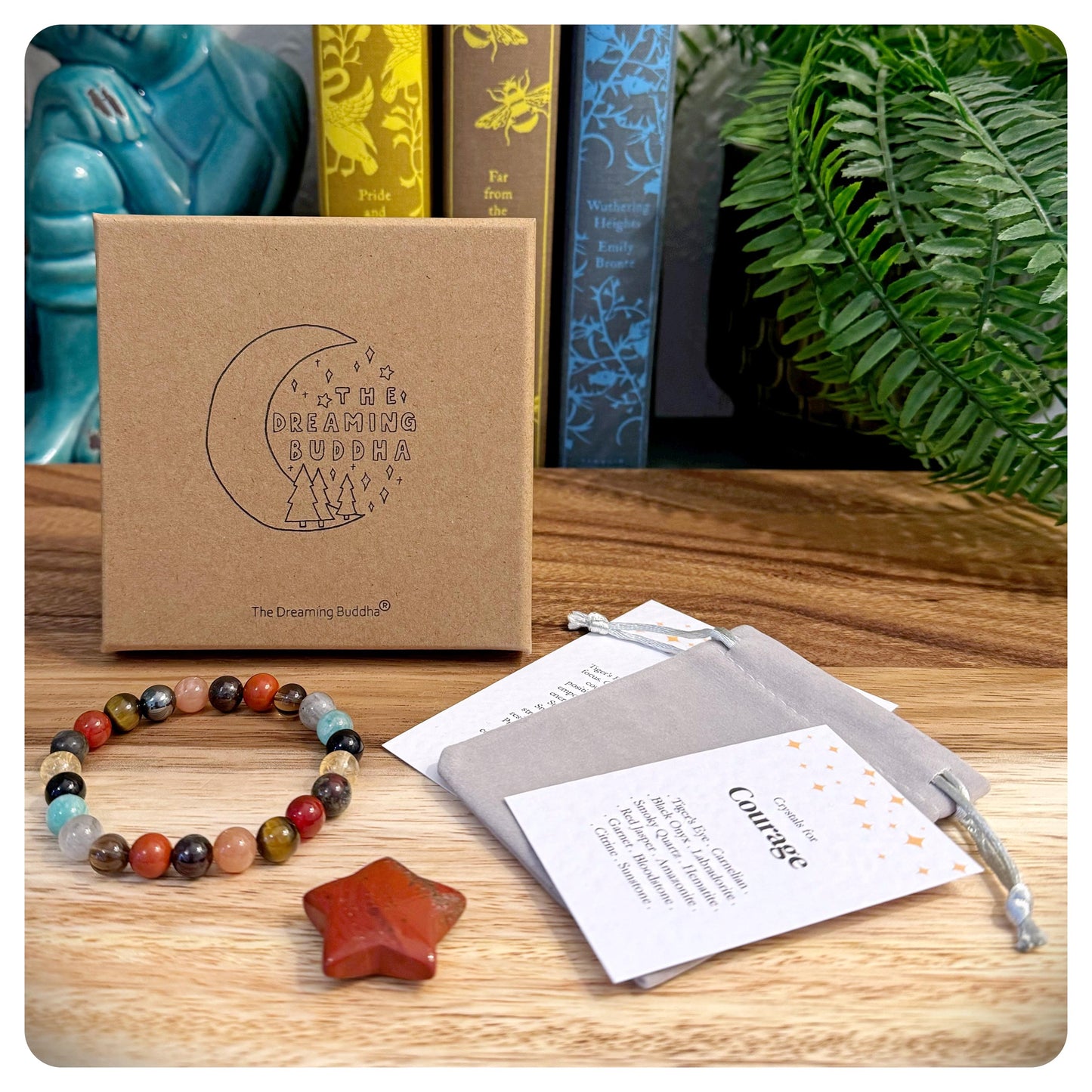 Courage Crystal Bracelet, Healing Gemstone Jewellery, Bravery Bracelet For Her, Women's Emotional Support Gift, Crystals For Strength