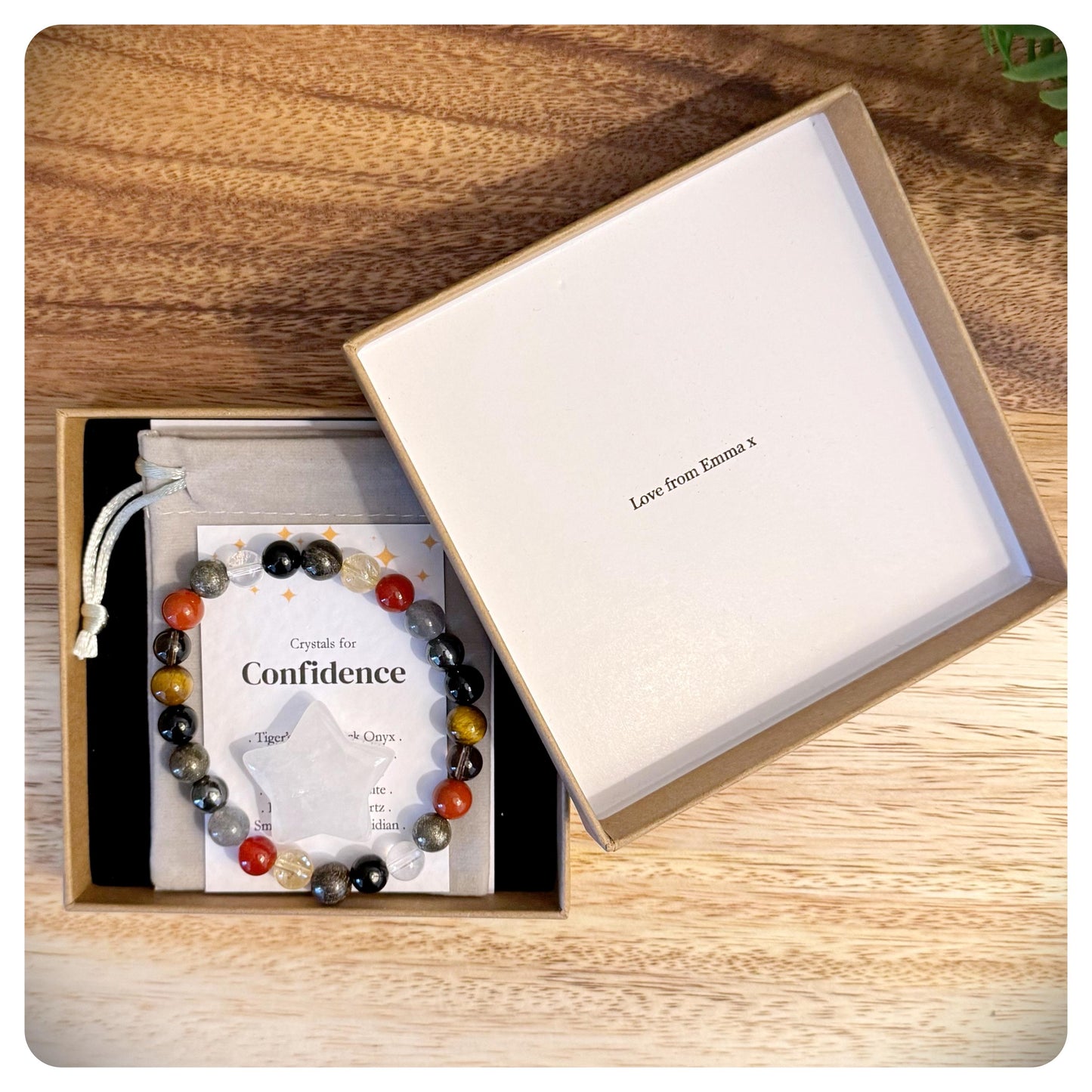 Men's Bracelet for Confidence, Self Belief Gift For Him, Motivational Crystal Bracelet, Self Esteem Jewellery For Man, Interview Gift Him