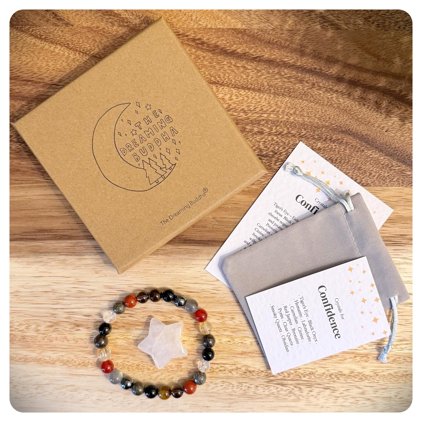 Men's Bracelet for Confidence, Self Belief Gift For Him, Motivational Crystal Bracelet, Self Esteem Jewellery For Man, Interview Gift Him