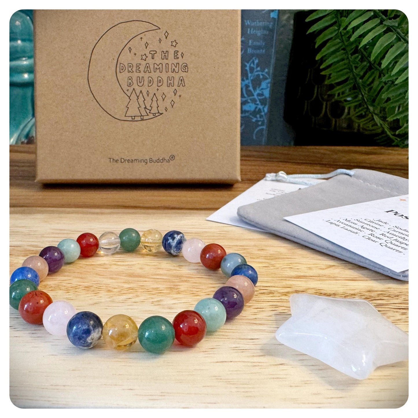 Positivity Crystal Bracelet, Negativity Bracelet, Wellness Jewellery, Positive Thinking Bracelet, Motivational Self Care Gift For Him Her