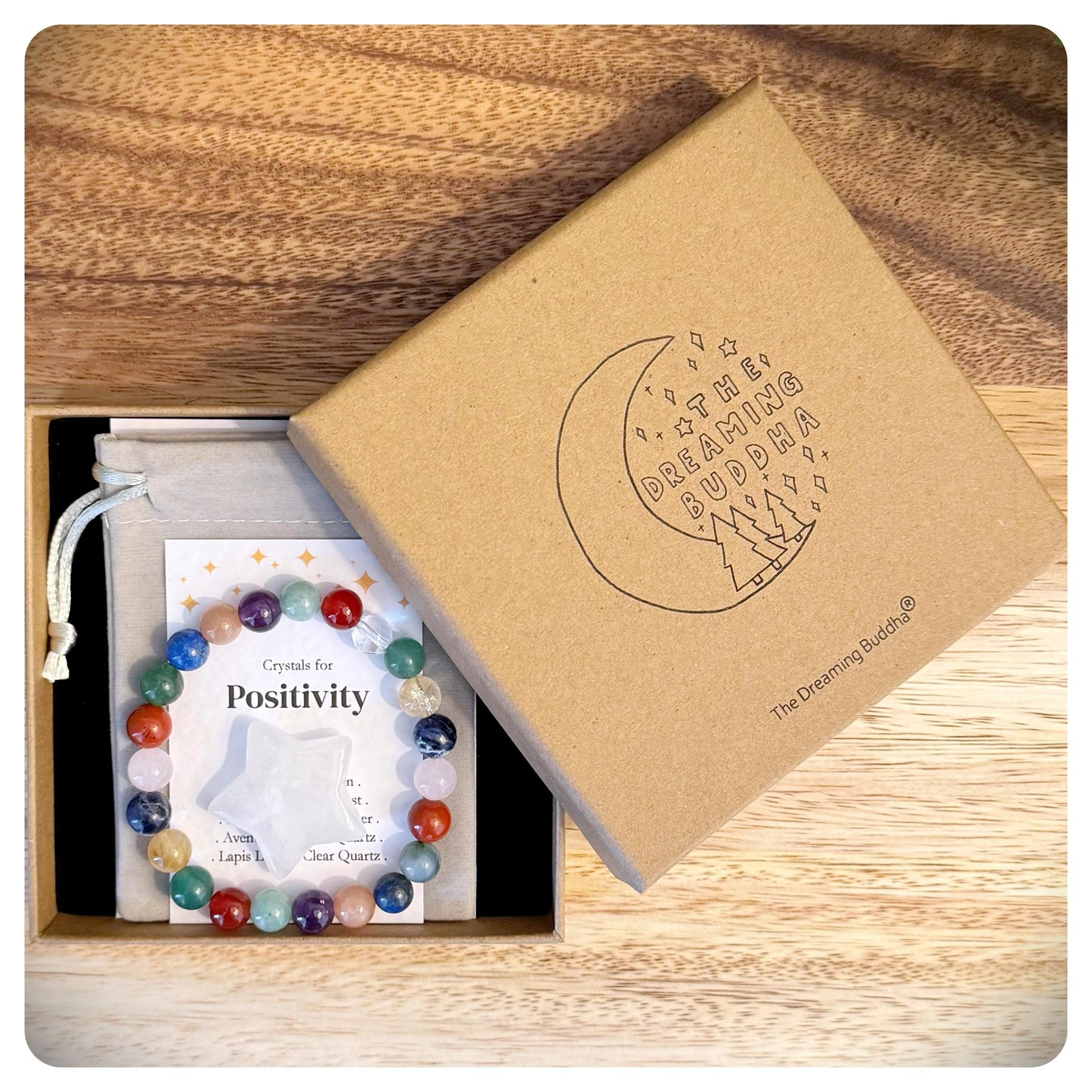 Positivity Crystal Bracelet, Negativity Bracelet, Wellness Jewellery, Positive Thinking Bracelet, Motivational Self Care Gift For Him Her