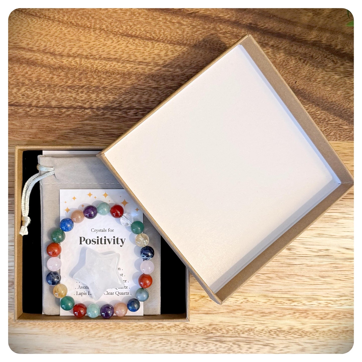 Positivity Crystal Bracelet, Negativity Bracelet, Wellness Jewellery, Positive Thinking Bracelet, Motivational Self Care Gift For Him Her