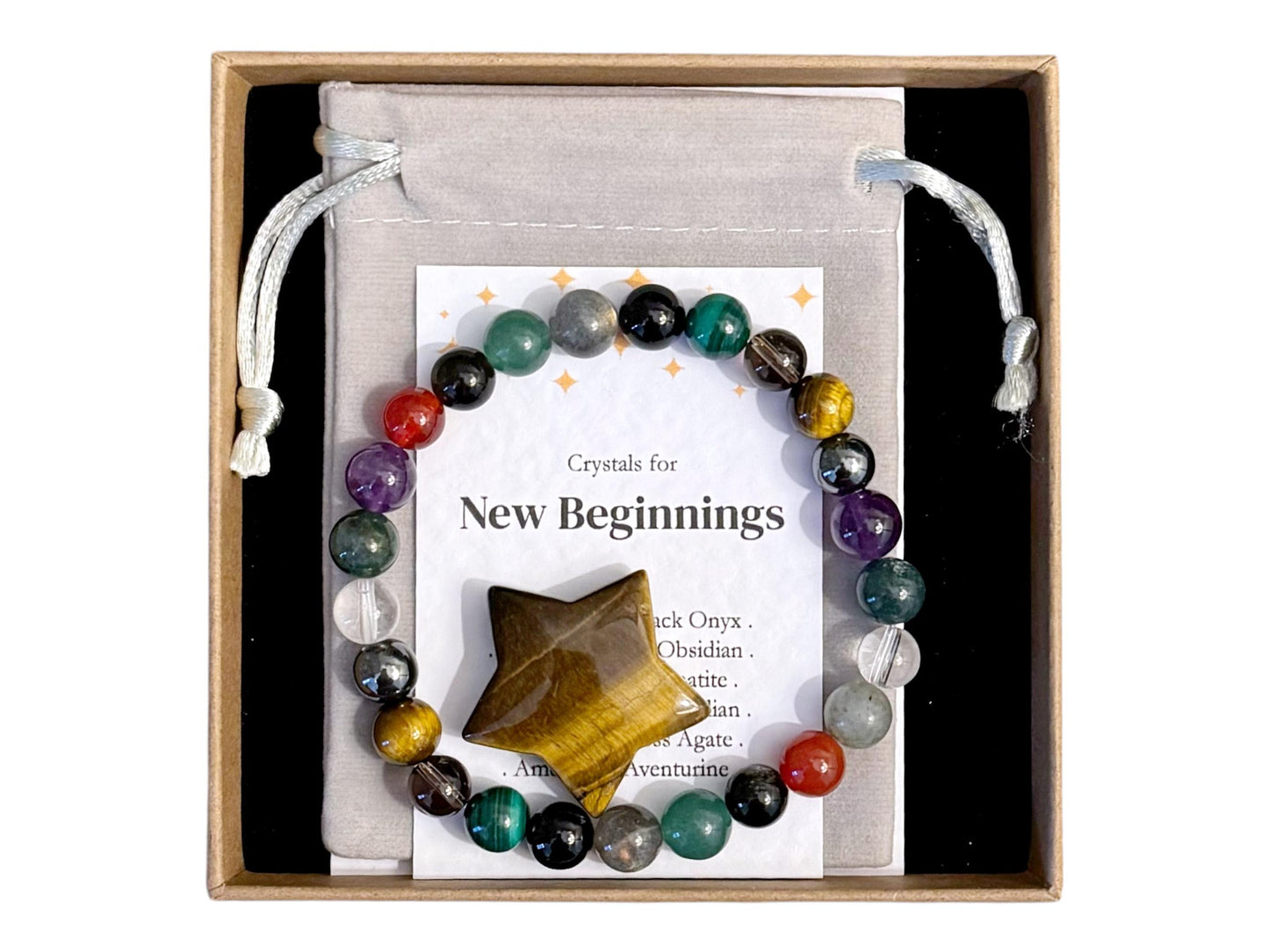 Men's New Beginnings Bracelet, Graduation Crystal Bracelet, Fresh Start Gift Him, Leaving Work Gift For Man, Men's Congratulations Jewellery