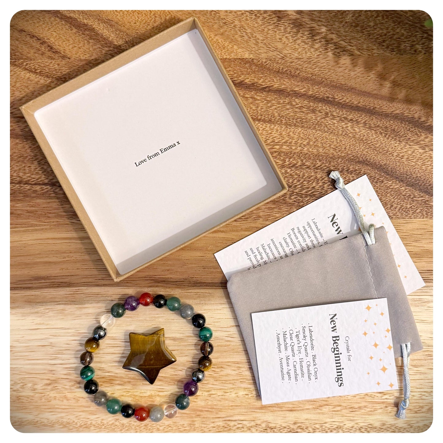 Men's New Beginnings Bracelet, Graduation Crystal Bracelet, Fresh Start Gift Him, Leaving Work Gift For Man, Men's Congratulations Jewellery