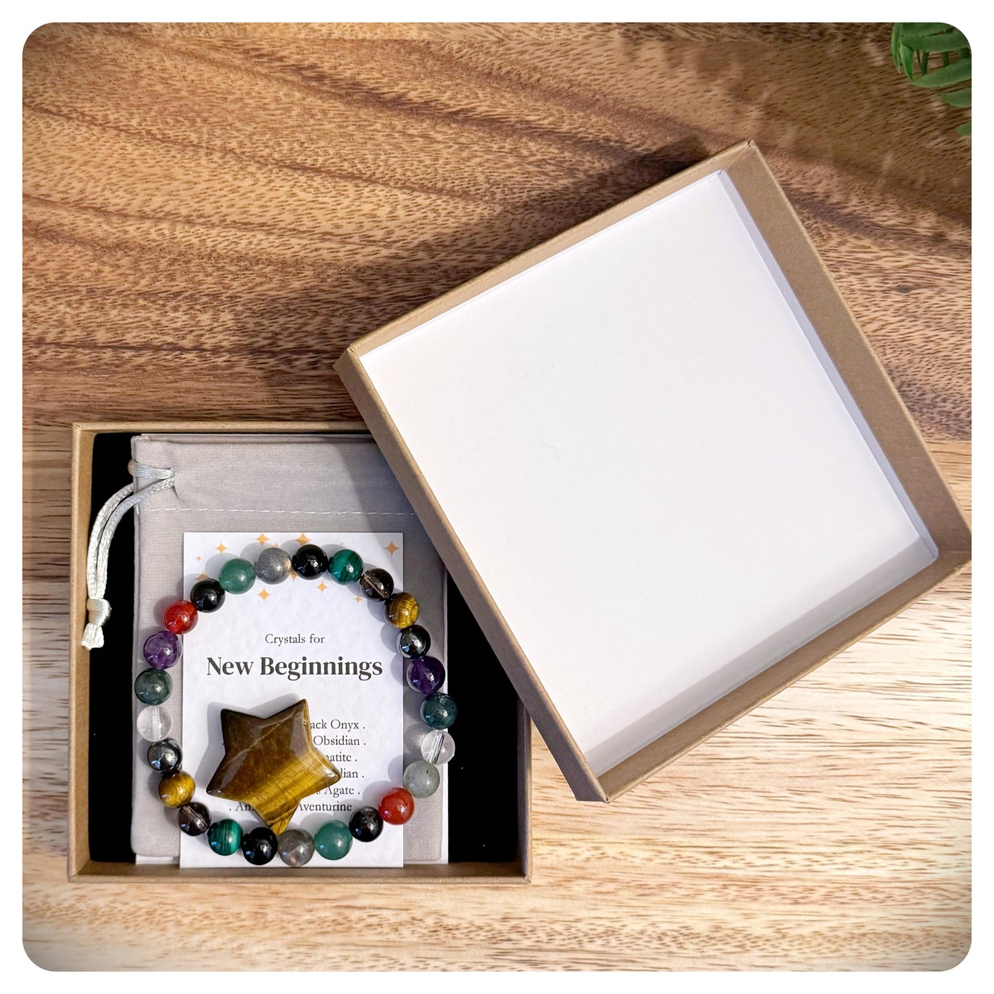 Men's New Beginnings Bracelet, Graduation Crystal Bracelet, Fresh Start Gift Him, Leaving Work Gift For Man, Men's Congratulations Jewellery