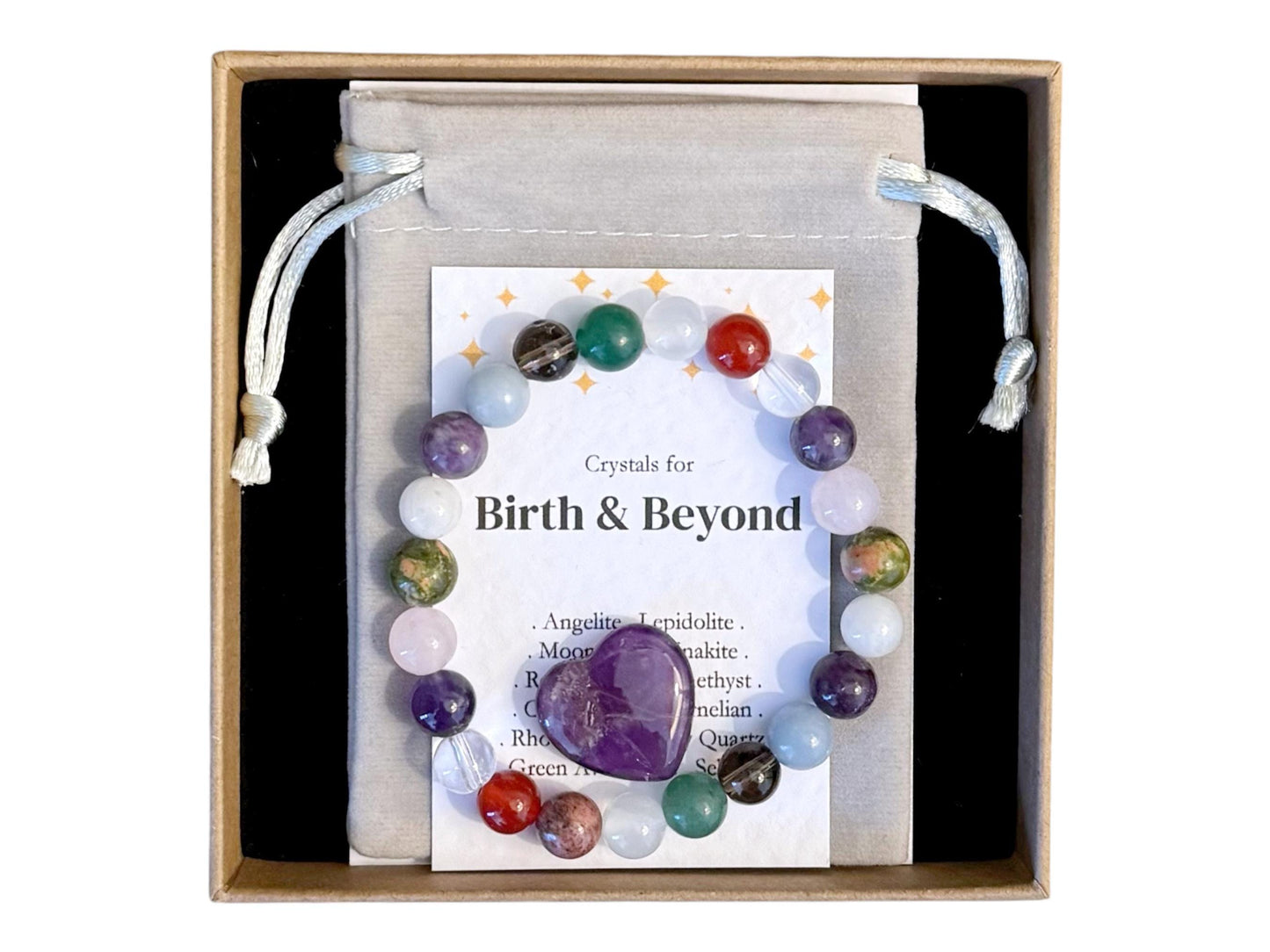 Birth and Beyond Bracelet, Crystal Pregnancy Bracelet, Maternity Jewellery, Baby Shower Gift, New Mum Bracelet, Pregnancy Keepsake