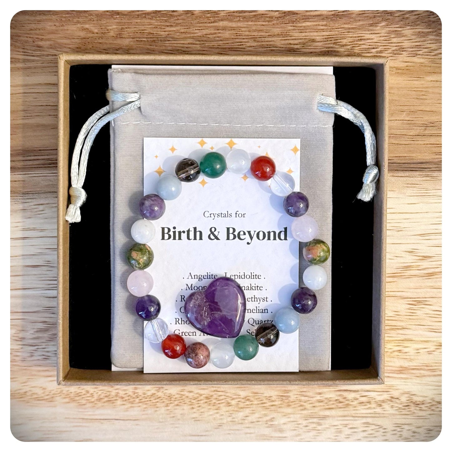 Birth and Beyond Bracelet, Crystal Pregnancy Bracelet, Maternity Jewellery, Baby Shower Gift, New Mum Bracelet, Pregnancy Keepsake