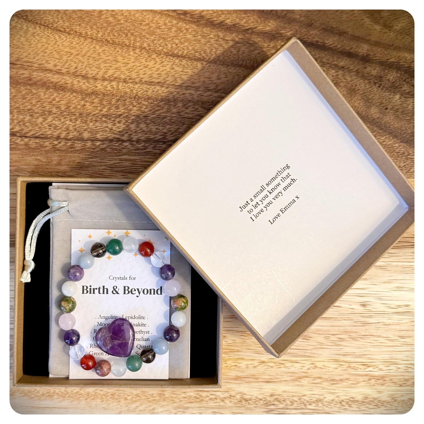 Birth and Beyond Bracelet, Crystal Pregnancy Bracelet, Maternity Jewellery, Baby Shower Gift, New Mum Bracelet, Pregnancy Keepsake