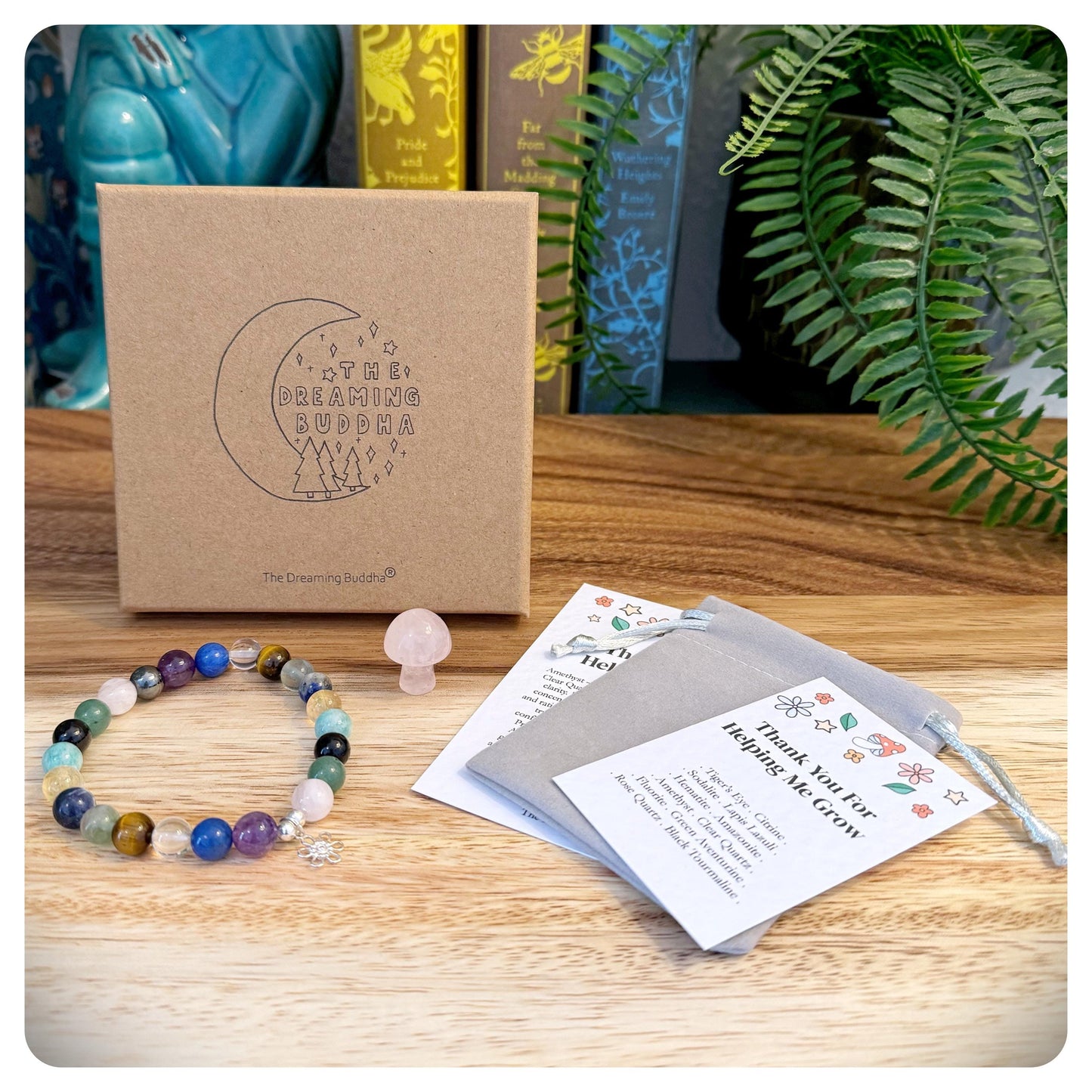 Thank You For Helping Me Grow Bracelet, Teacher Appreciation Gift, Nanny Nursery Keyworker Present, Grandparent Childminder Keepsake