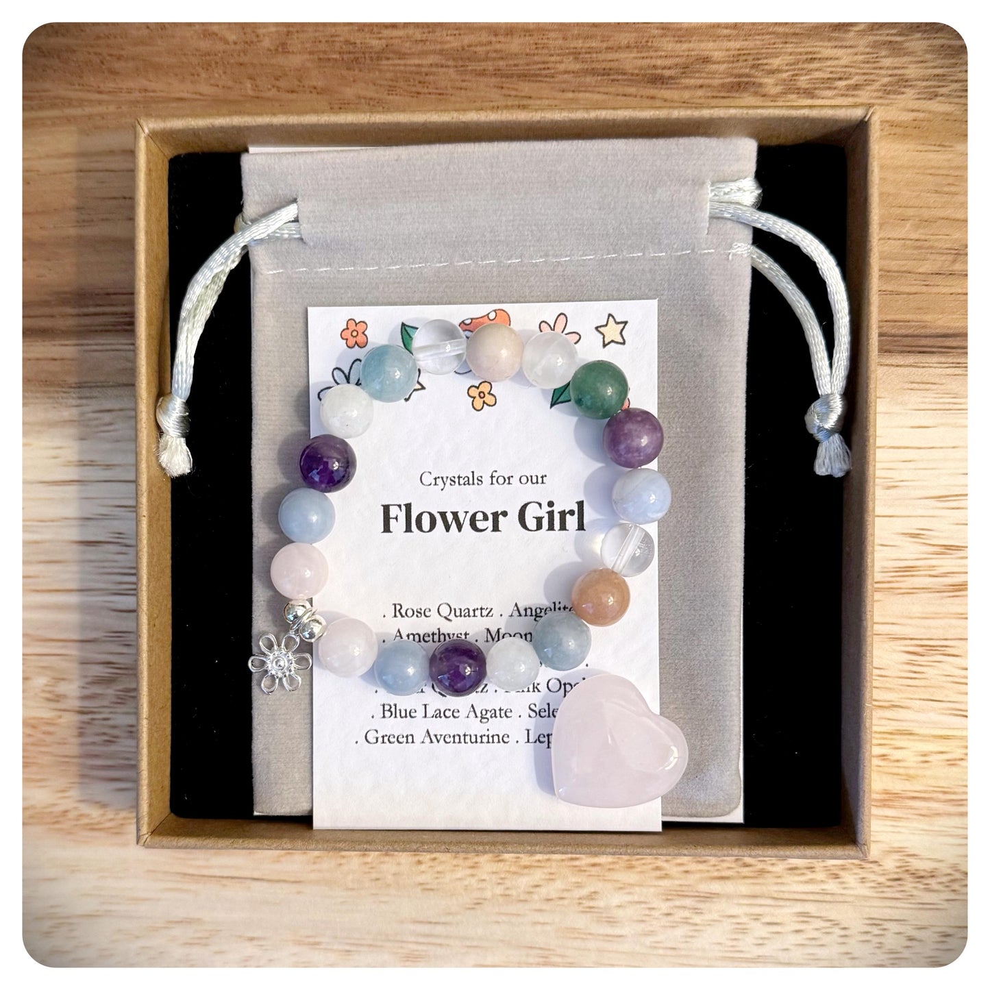 Flower Girl Bracelet, Flower Girl Jewellery, Flower Girl Gift, Flower Girl Proposal, Flower Charm Bracelet, Personalised Flower Girl Gift