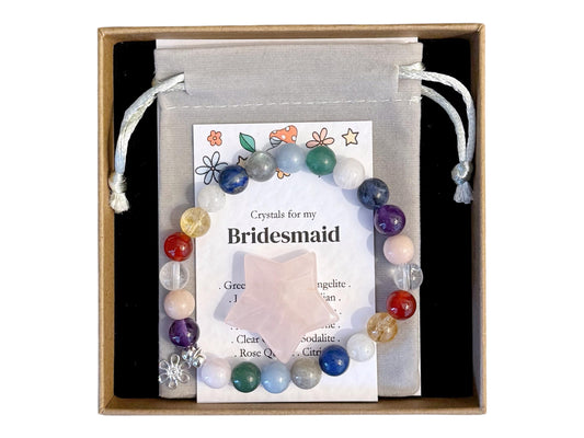 Bridesmaid Crystal Bracelet, Wedding Jewellery Gifts, Bridal Party Gift, Personalised Crystal Bridal Bracelet, Bridesmaid Thank you Gift