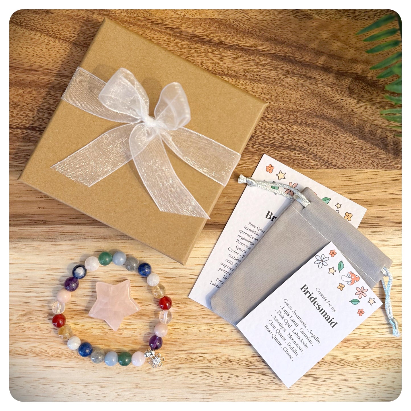 Bridesmaid Crystal Bracelet, Wedding Jewellery Gifts, Bridal Party Gift, Personalised Crystal Bridal Bracelet, Bridesmaid Thank you Gift