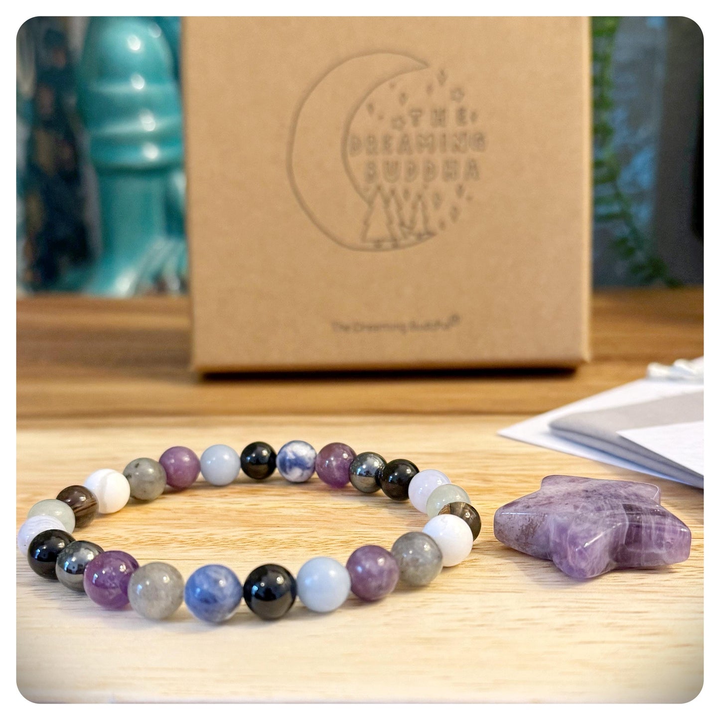 Men's Calm Bracelet, Stress Relief Bracelet, Mindfulness Jewellery, Relaxation Gift, Teenage Son Stress Gift, Work Pressure Bracelet For Him