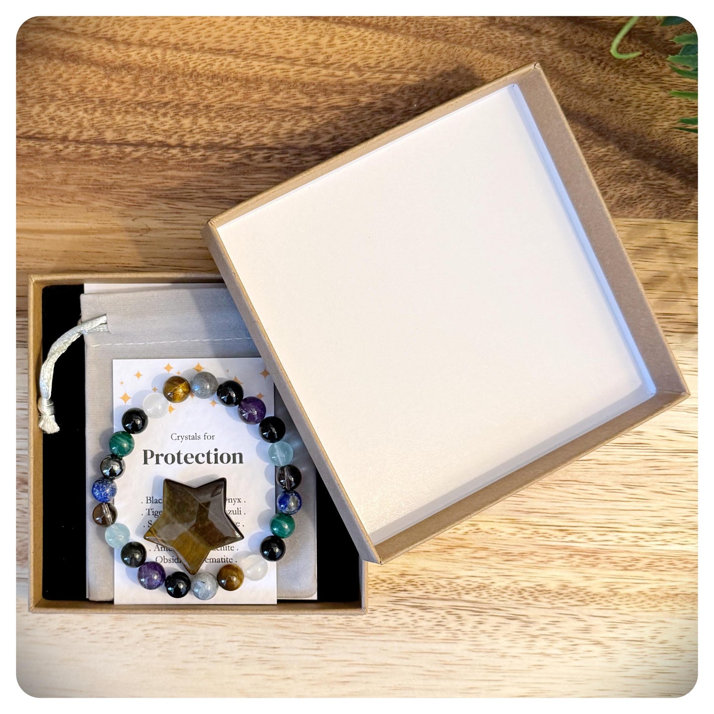 Women's Protection Crystal Bracelet, Jewellery For Negative Energy, Protective Empath Crystals, Mental Health Support Gift For Friend