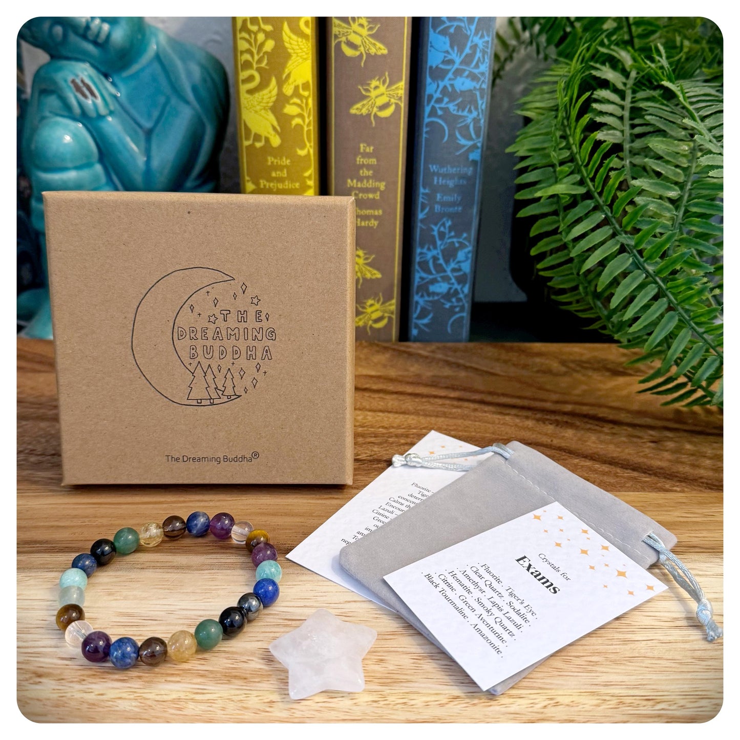 Crystal Exam Bracelet, Student Good Luck Gift, Test Anxiety Relief Crystals, Academic Success, Exam Confidence, Study Aid For Him Her