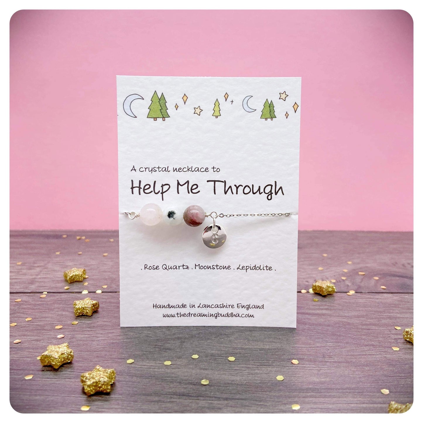 Mental Health Crystal Necklace, Feel Better Gift For Yourself, Anxiety Worry Support, Self Belief Gemstone Jewellery For Women