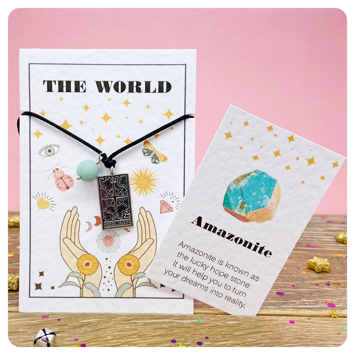 Adjustable Tarot Crystal Necklace, Festival Necklace, Crystal Tarot Pendant Necklace, Tarot Choker , Birthday Gift For Her