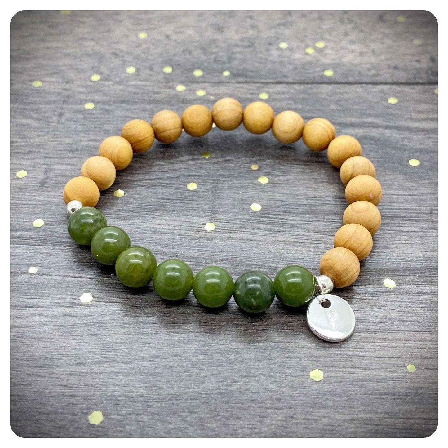 Green Jade Aromatherapy Bracelet, Personalised Good Luck Jewellery For Him Her, Good Fortune Crystals For Happiness Gift