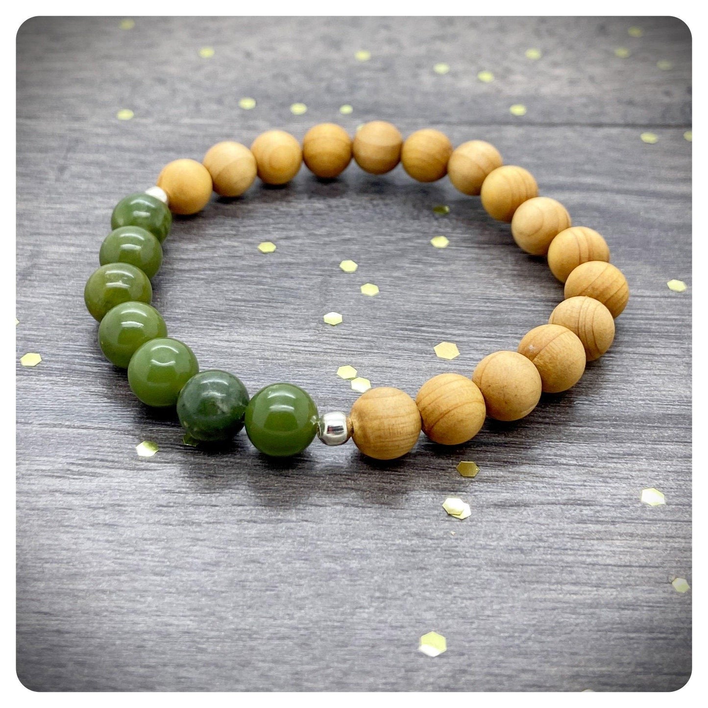Green Jade Aromatherapy Bracelet, Personalised Good Luck Jewellery For Him Her, Good Fortune Crystals For Happiness Gift