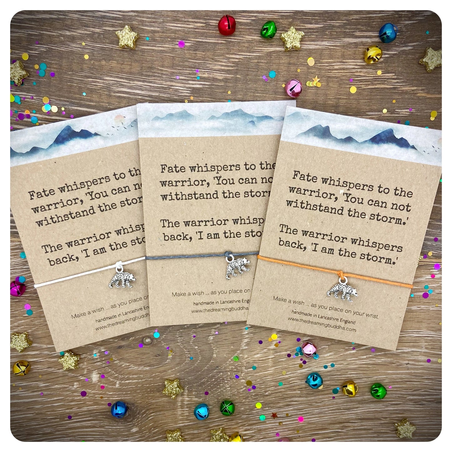 5 Fate Whispers Wish Bracelet Cards, Warrior Bracelets, Encouragement Gift Card, Go For It Gifts, Fate Whispers