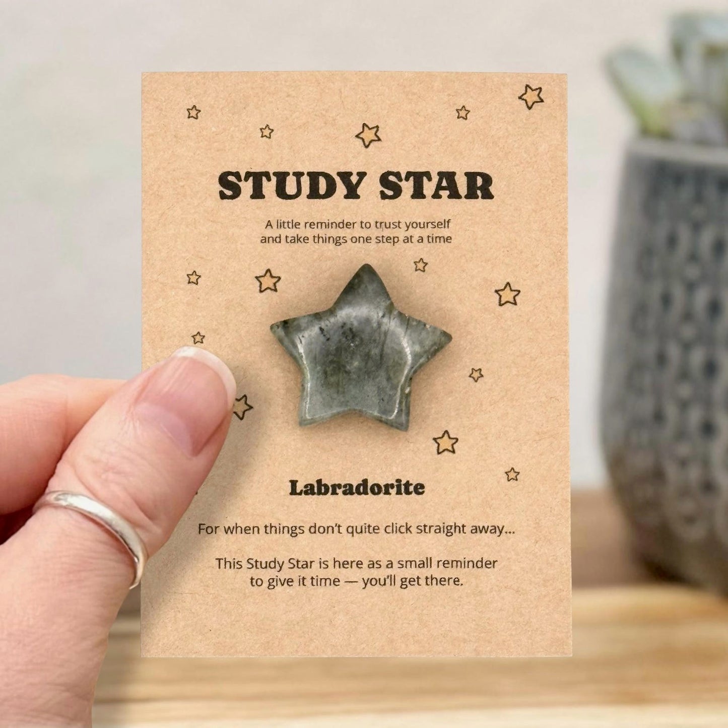 Crystal Study Star Gift, Exam Good Luck Charm, Student Revision Gift, Driving Test Gift, Back to School Keepsake