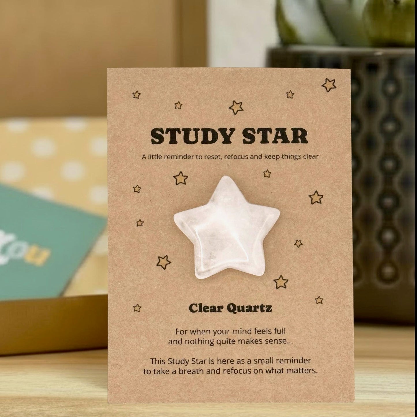 Crystal Study Star Gift, Exam Good Luck Charm, Student Revision Gift, Driving Test Gift, Back to School Keepsake
