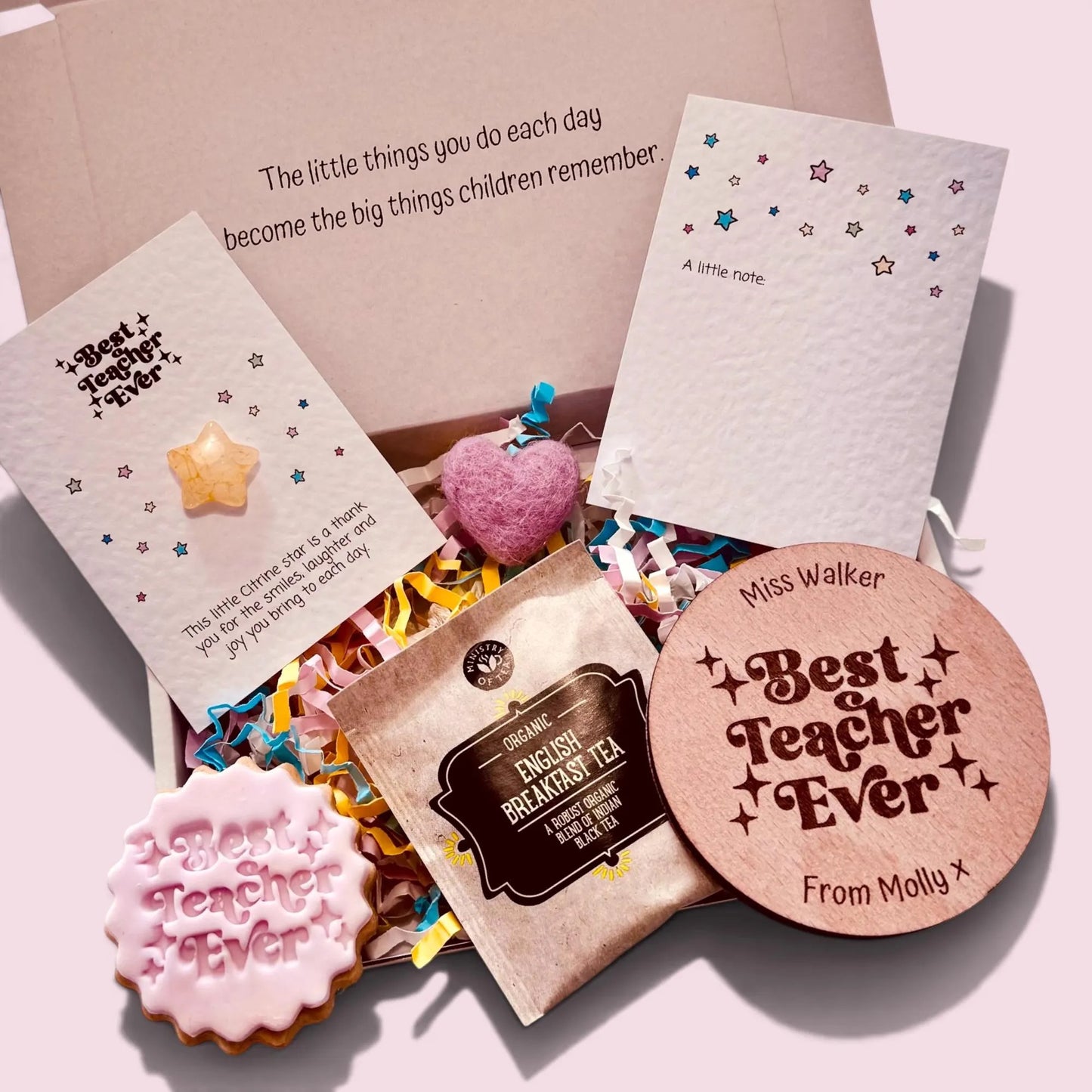 Best Teacher Ever Gift Box, Personalised Teacher Thank You Gift, End of Term Keepsake