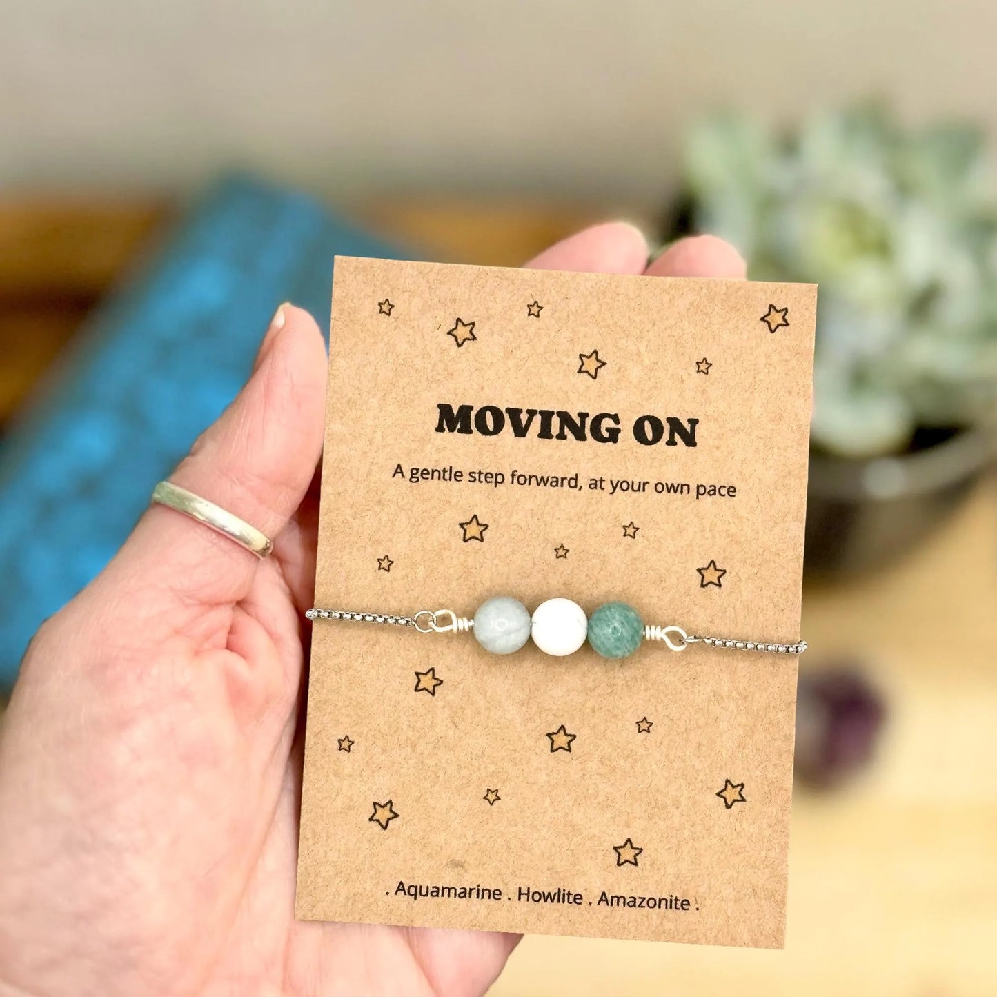 Crystal Moving On Gift, Breakup Present for Her, Divorce Keepsake, New Start Wish Bracelet, Letting Go Letterbox Gift