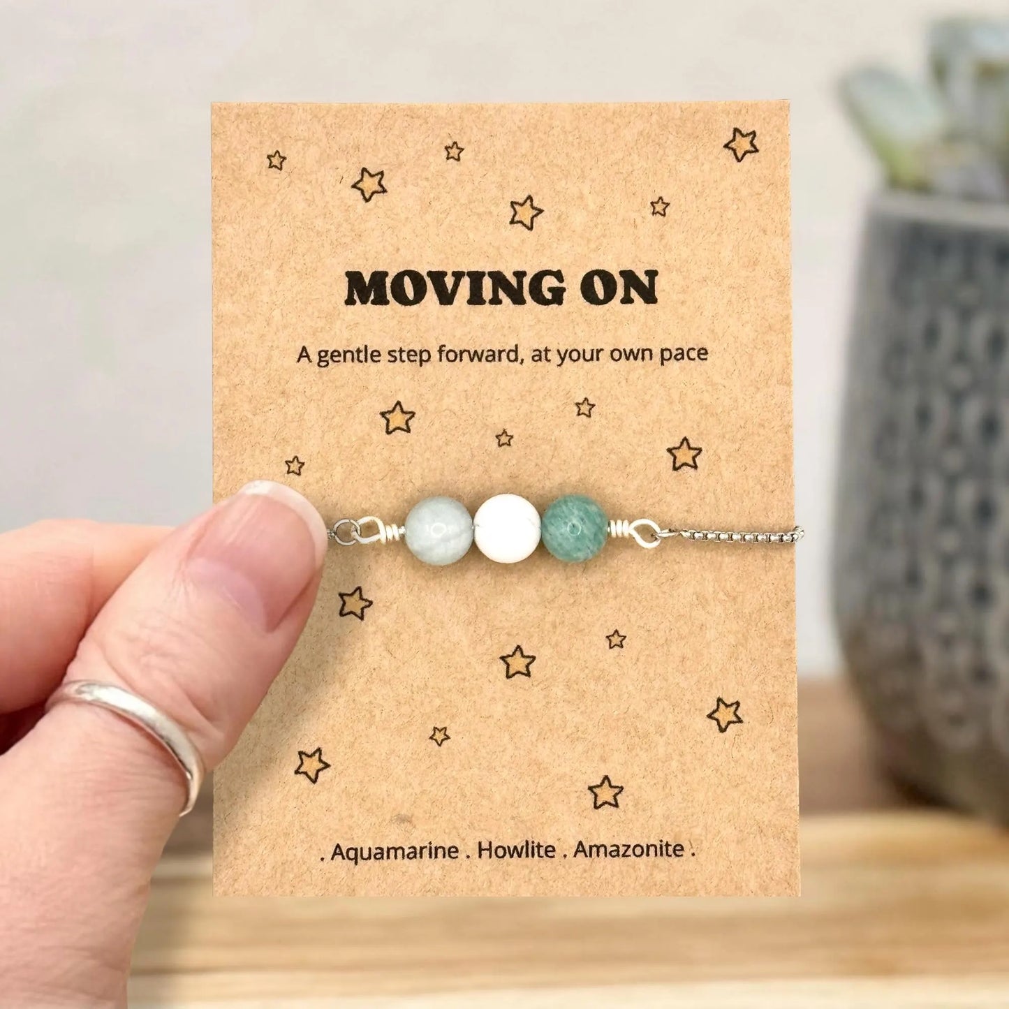 Crystal Moving On Gift, Breakup Present for Her, Divorce Keepsake, New Start Wish Bracelet, Letting Go Letterbox Gift