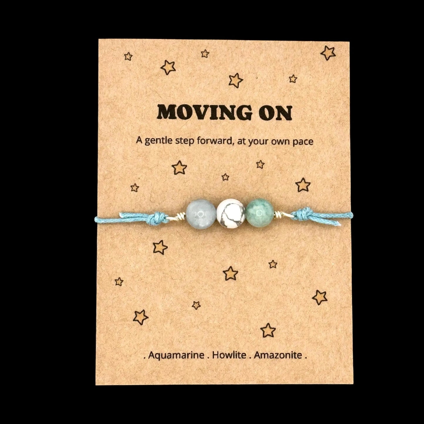Crystal Moving On Gift, Breakup Present for Her, Divorce Keepsake, New Start Wish Bracelet, Letting Go Letterbox Gift