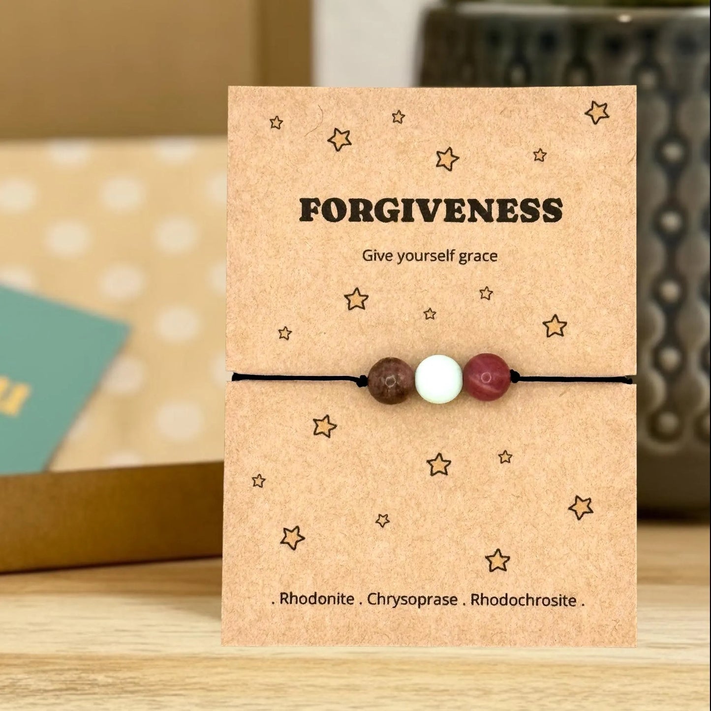 Forgive Yourself Bracelet, Moving On Gift for Her, Encouragement Bracelet, Letting Go Crystal Jewellery, Fresh Start Keepsake