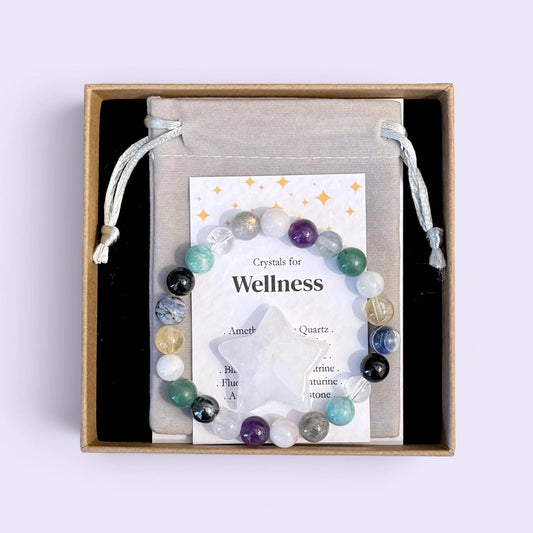 Wellness Crystal Bracelet Self Care Wellbeing Gift