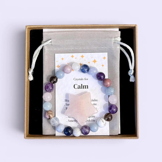 Womens Calm Bracelet, Stress Relief Bracelet, Calming Jewellery Her, Meditation Bracelet, Worry Gift For Daughter, Girls Anxiety Bracelet