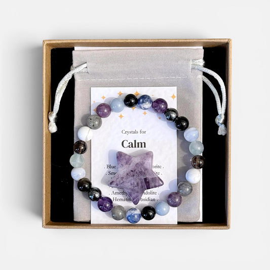 Men's Calm Bracelet, Stress Relief Bracelet, Mindfulness Jewellery, Relaxation Gift, Teenage Son Stress Gift, Work Pressure Bracelet For Him
