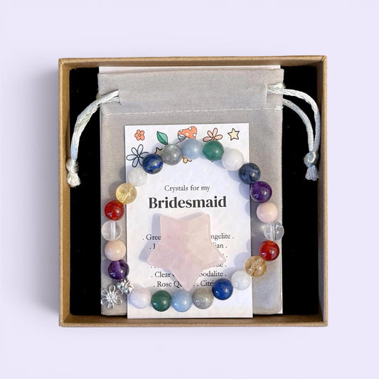 Bridesmaid Maid Of Honour Matron Of Honour Crystal Bracelet Gift