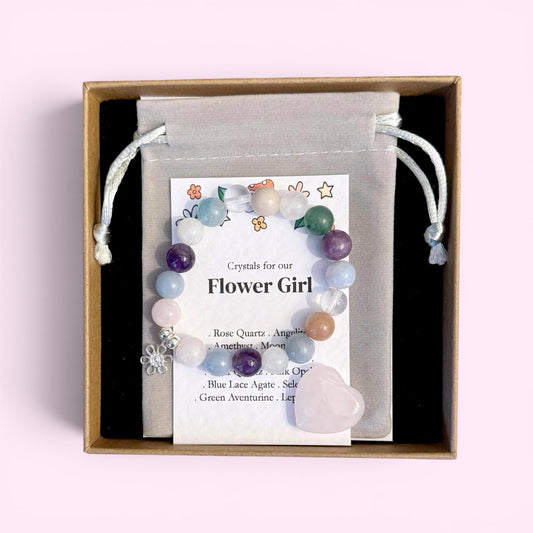 Flower Girl Bracelet, Flower Girl Jewellery, Flower Girl Gift, Flower Girl Proposal, Flower Charm Bracelet, Personalised Flower Girl Gift