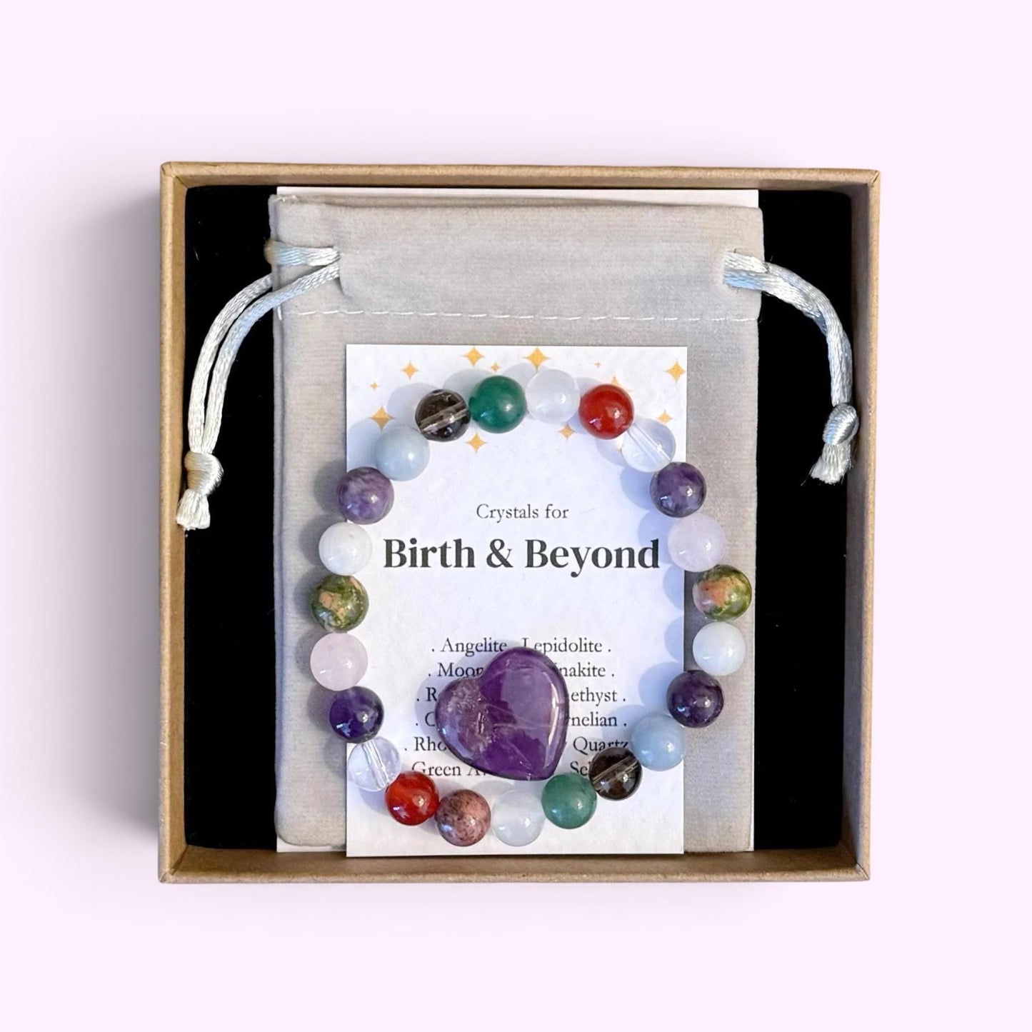 Birth and Beyond Bracelet, Crystal Pregnancy Bracelet, Maternity Jewellery, Baby Shower Gift, New Mum Bracelet, Pregnancy Keepsake