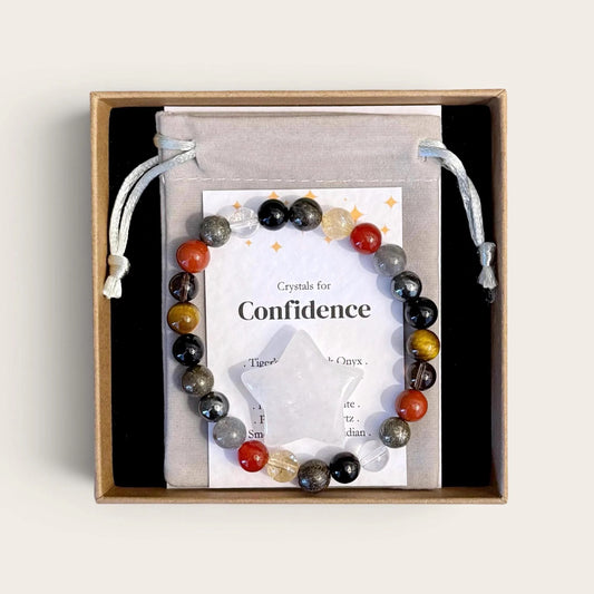 Men's Bracelet for Confidence, Self Belief Gift For Him, Motivational Crystal Bracelet, Self Esteem Jewellery For Man, Interview Gift Him