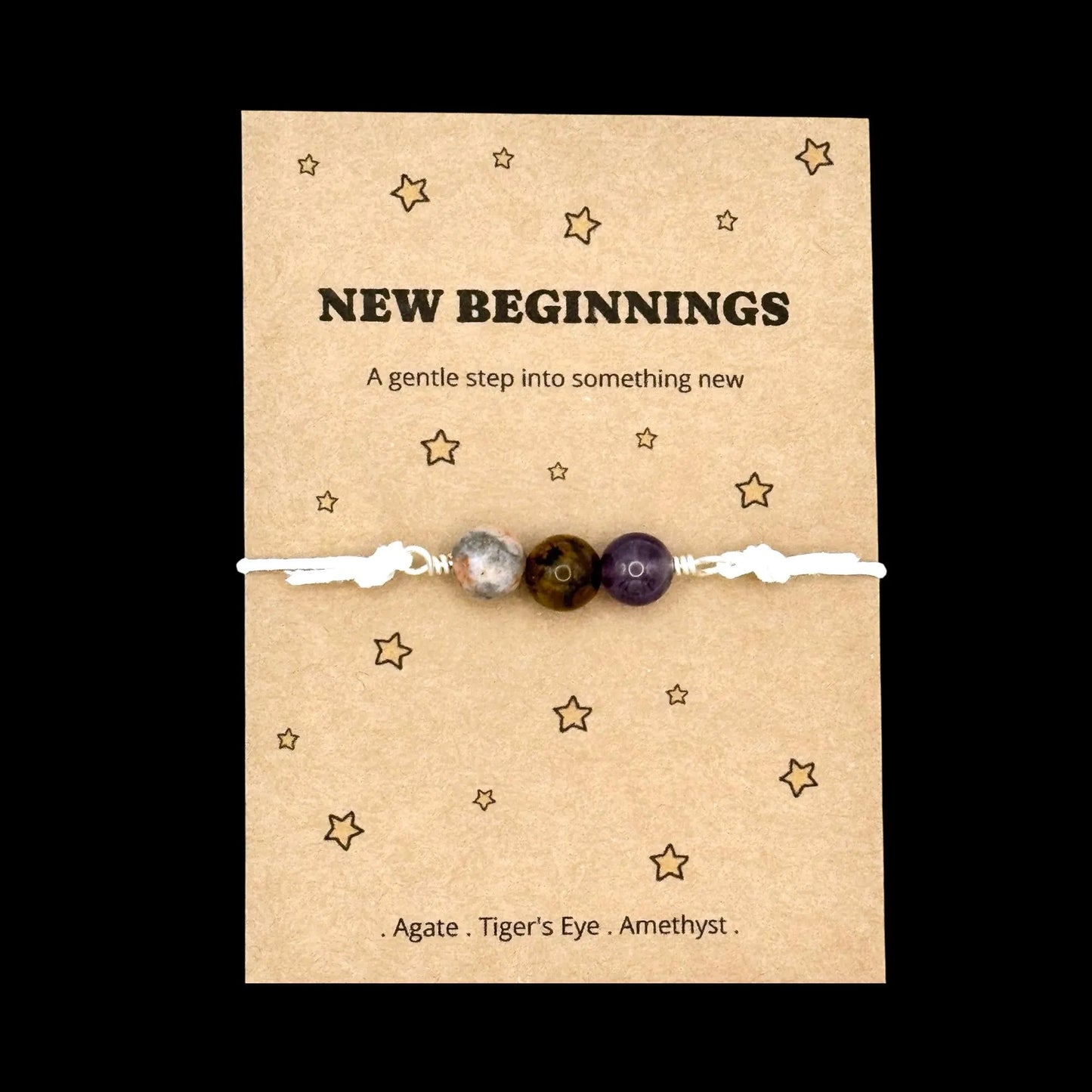 New Beginnings Gift For Her, Next Chapter Bracelet, Fresh Start Gift, New Job Gift, Personalised Crystal Wish Bracelet