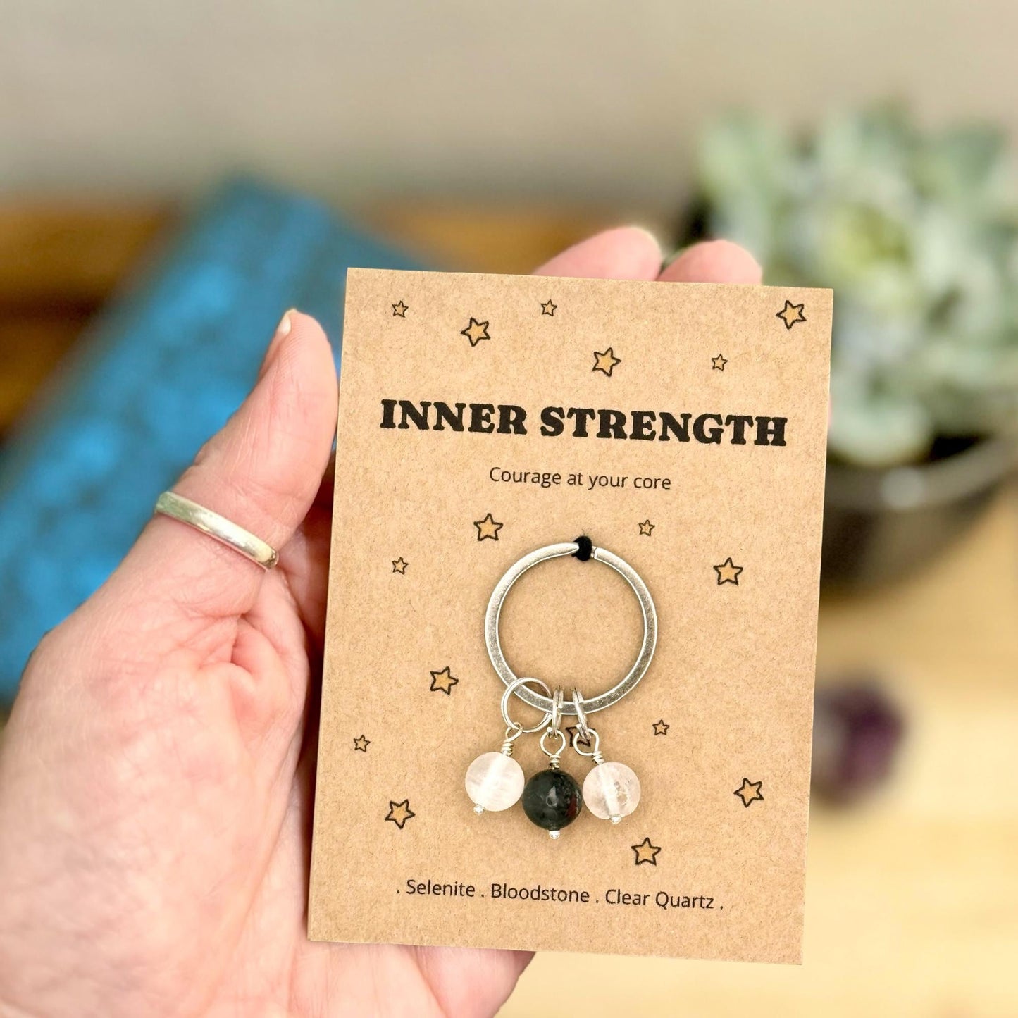 Inner Strength Crystal Keyring – Resilience Gift for Her