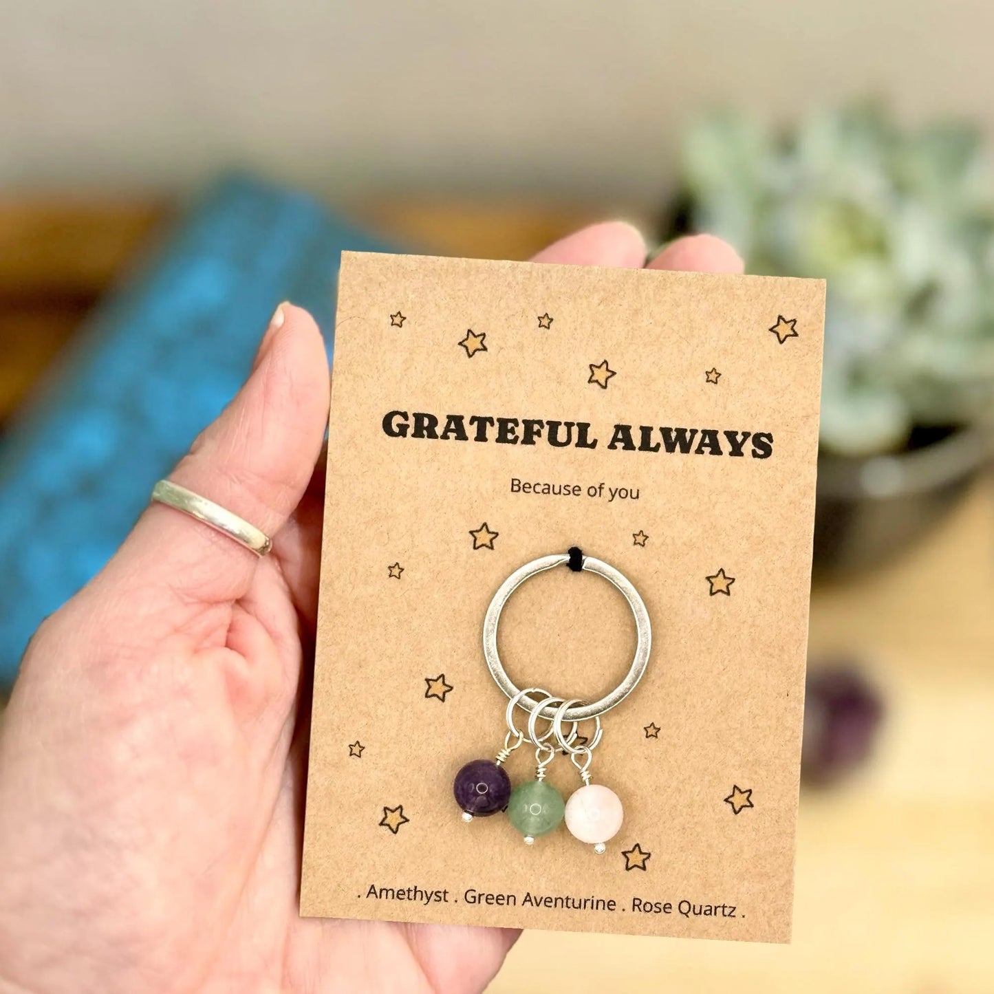 Thank You Teacher Keyring, Personalised Appreciation Gift, Teacher or TA Keepsake, Grateful For Your Support Gift, Letterbox Gift