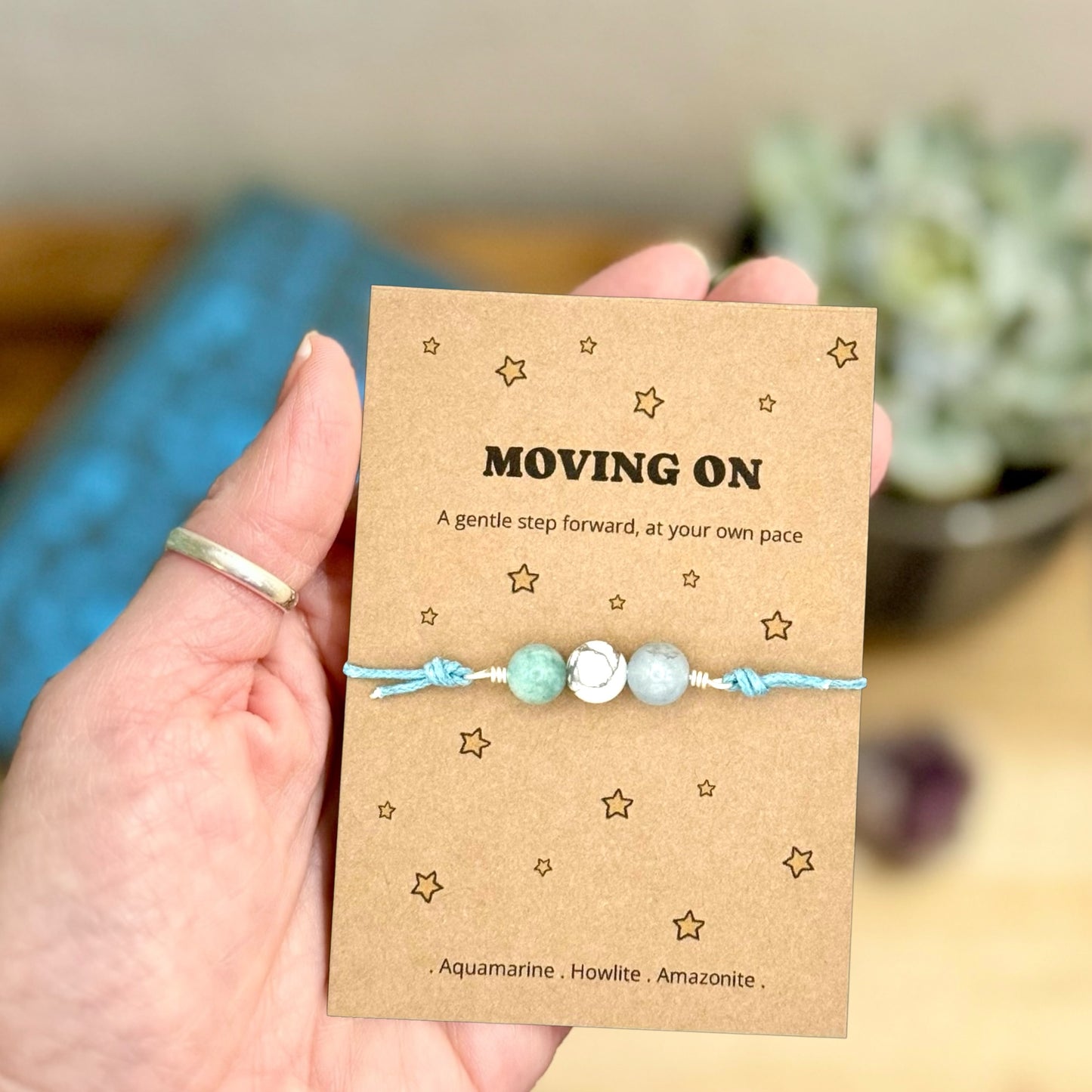 Crystal Moving On Gift, Breakup Present for Her, Divorce Keepsake, New Start Wish Bracelet, Letting Go Letterbox Gift
