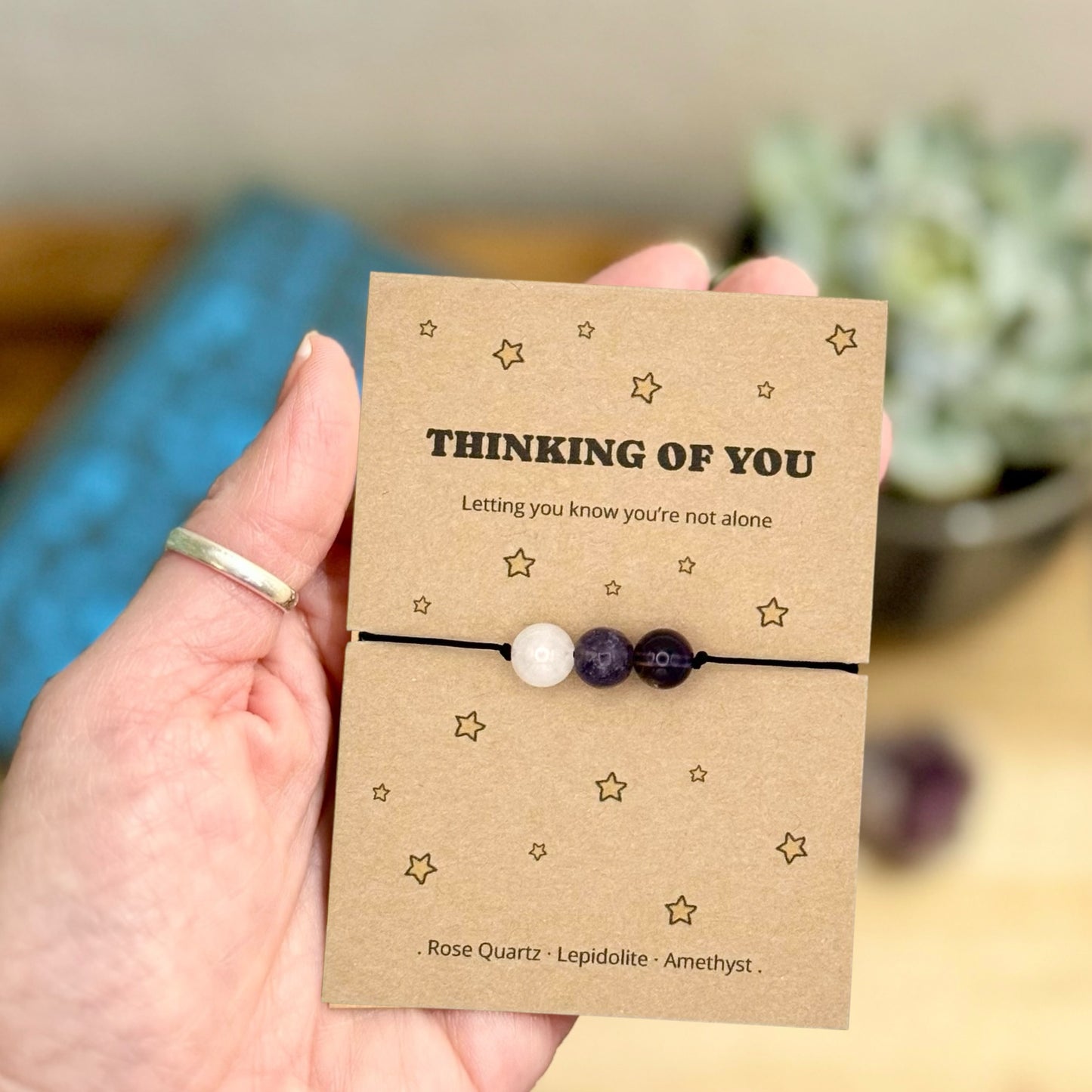 Thinking Of You Gift, Personalised Bracelet, Meaningful Letterbox Gift, Comfort Gift For Friend, Cheer Up Present