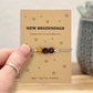 New Beginnings Gift For Her, Next Chapter Bracelet, Fresh Start Gift, New Job Gift, Personalised Crystal Wish Bracelet