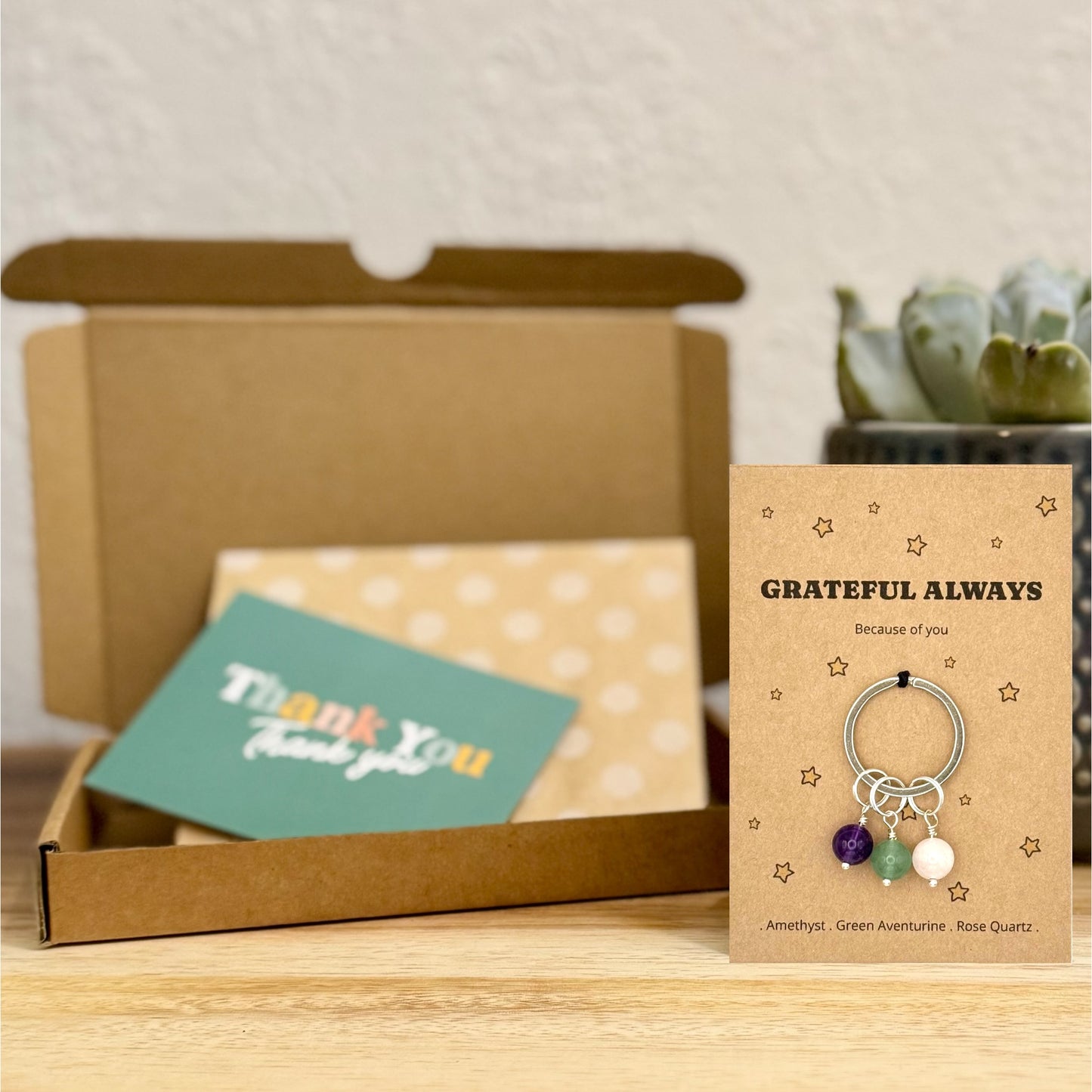 Thank You Teacher Keyring, Personalised Appreciation Gift, Teacher or TA Keepsake, Grateful For Your Support Gift, Letterbox Gift