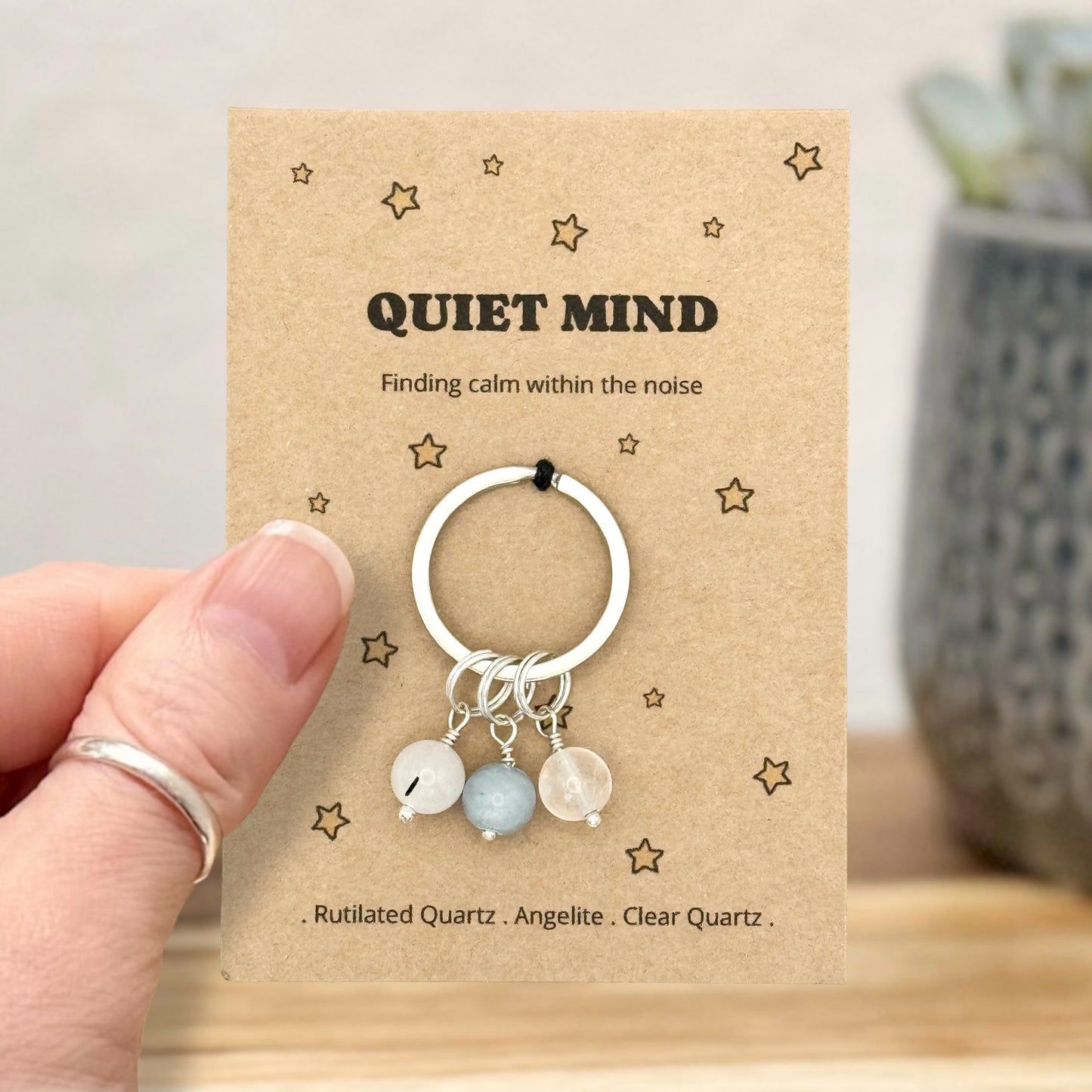 Quiet Mind Keyring – Calm Support & Exam Gift