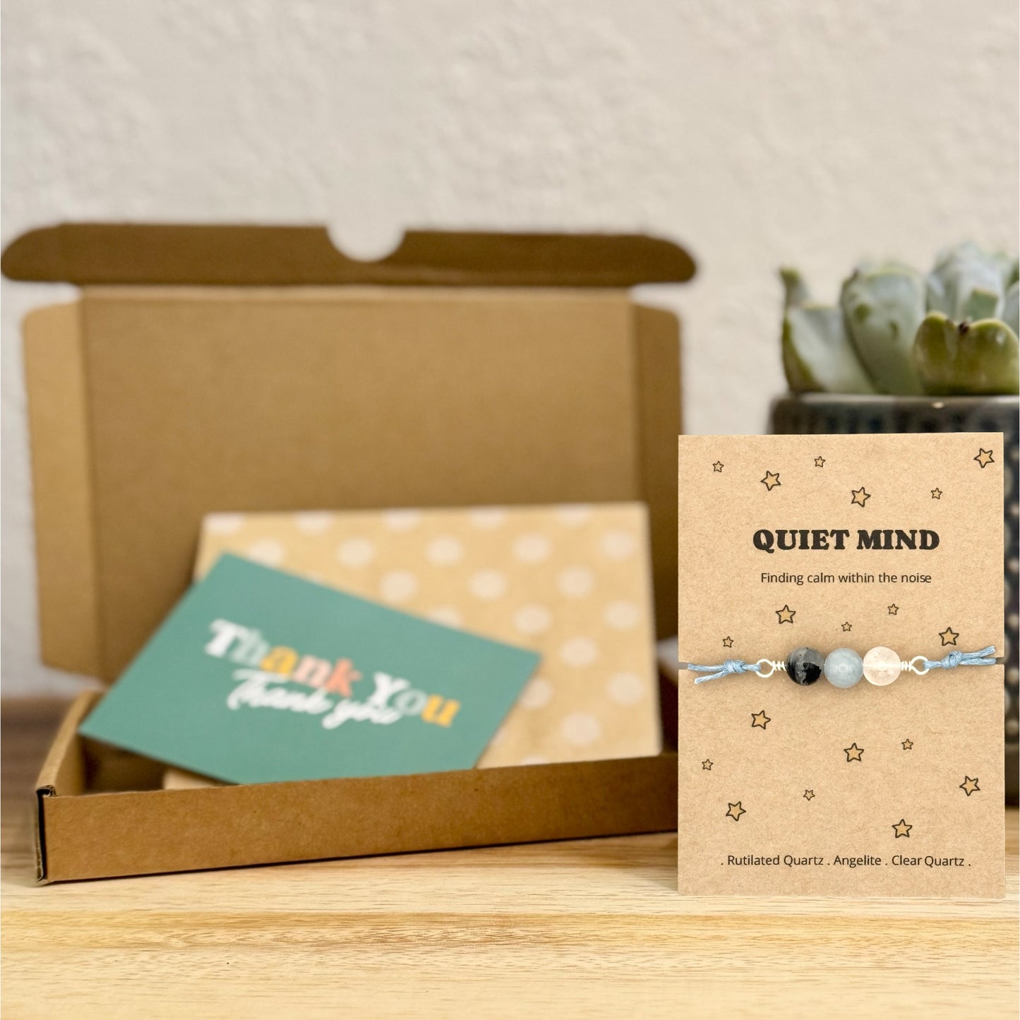 Mindfulness Wish Bracelet – Quiet Mind & Focus Gift