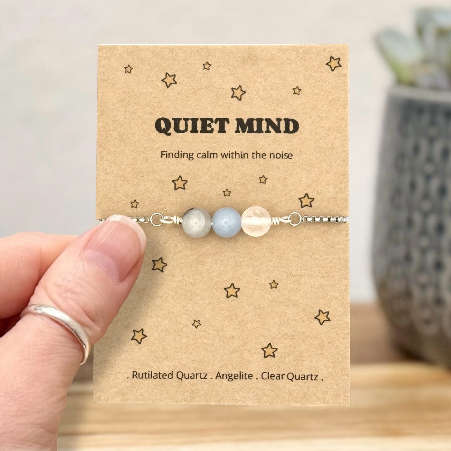 Mindfulness Wish Bracelet – Quiet Mind & Focus Gift